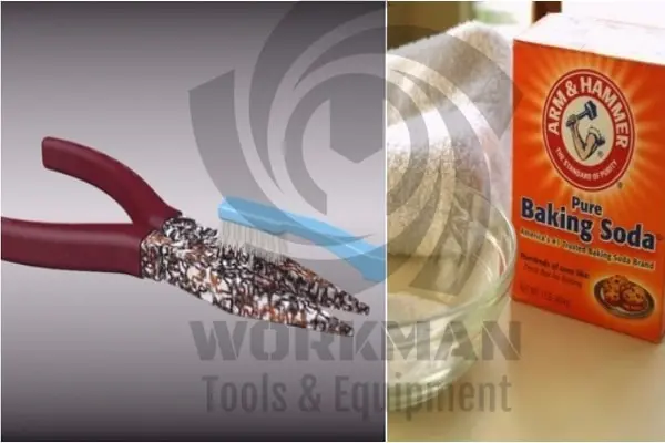 Dùng banking soda để tẩy vết rỉ sét trên dụng cụ cầm tay