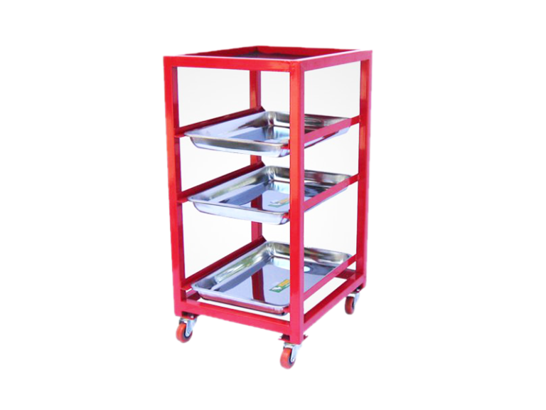 Xe đẩy 4 tầng phụ tùng có 3 khay Inox WM-0403XĐ