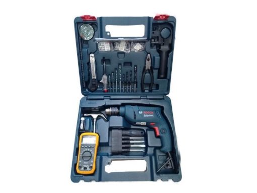 Máy khoan động lực Bosch GSB 550 (bộ set valy 80 món phụ kiện ngành điện)