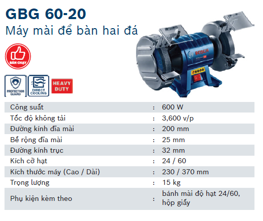 wmjsc Máy mài hai đá Bosch GBG 60-20