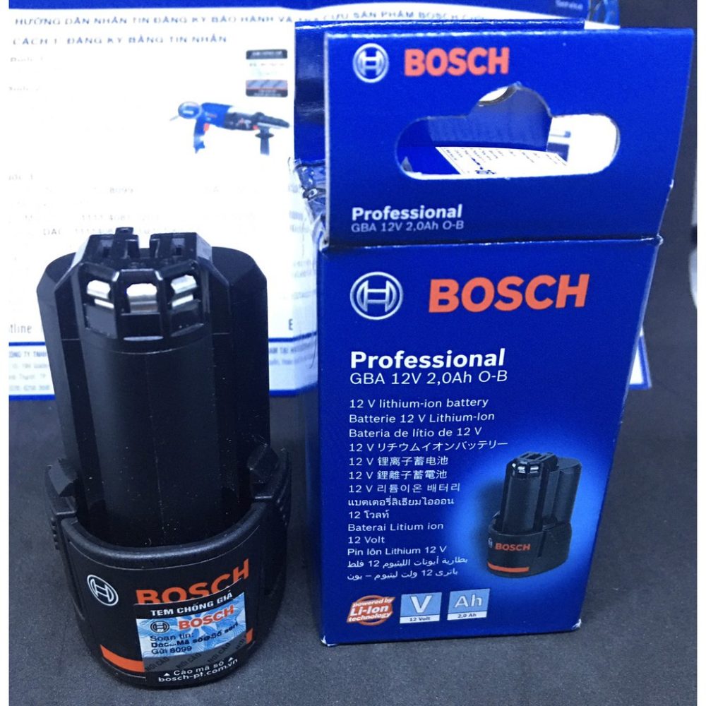 Pin Bosch Pin 12V --- 2.0Ah 1600A00F6X