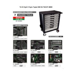 Tủ dụng cụ 7 ngăn 383 chi tiết Toptul GT-38303