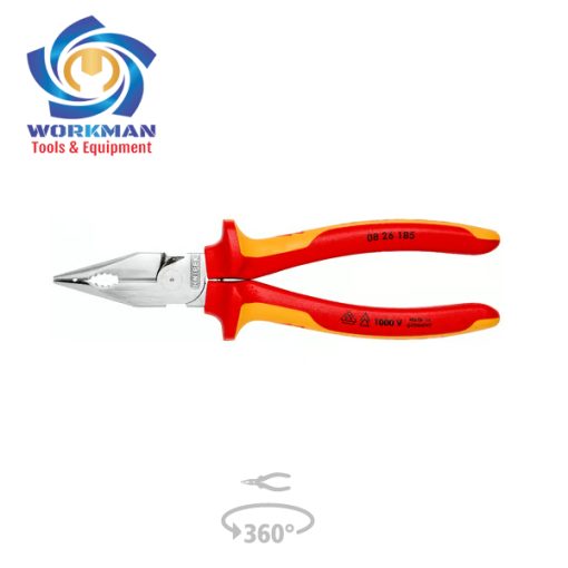 Kìm mũi nhọn dài cách điện Knipex 08 26 185