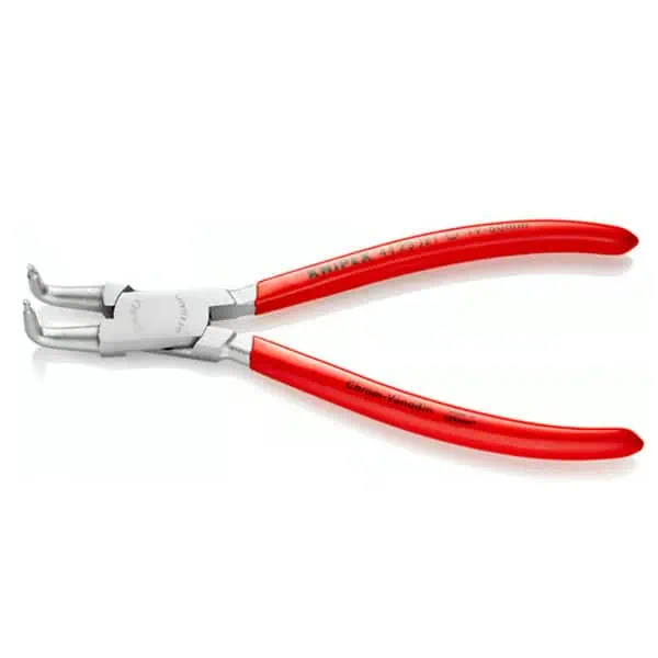 Cận cảnh đầu mũi cong kìm Knipex 44 23 J11, chuyên dùng mở vòng phe trong đường kính 12 đến 25mm