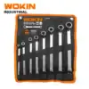 Bộ cờ lê vòng miệng đôi 8 chi tiết Wokin 151008 CrV Chrome satin