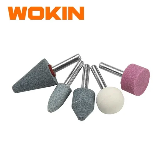 Bộ 5 đá mài gắn trục Wokin