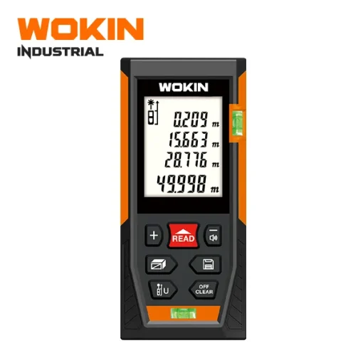 Máy đo khoảng cách laser WOKIN Industrial 60m, đo chính xác ±1.5mm, màn hình lớn, thiết kế công nghiệp