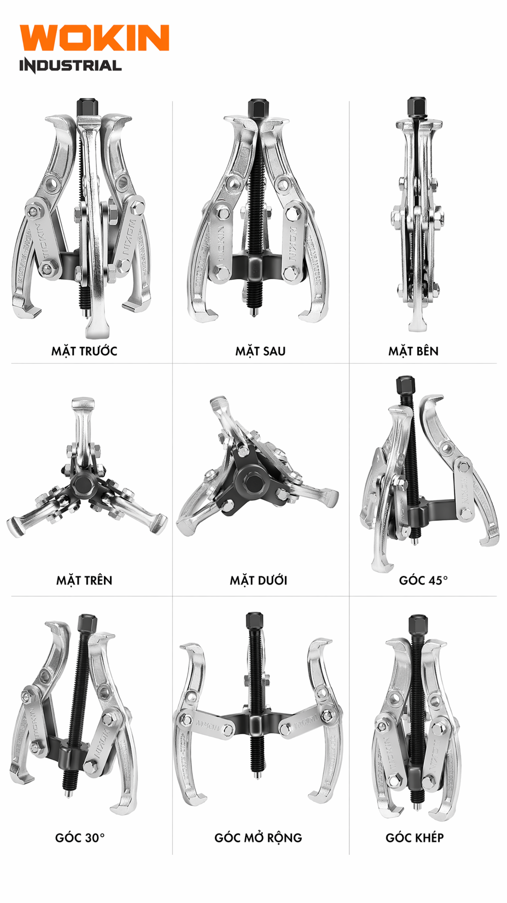 Cảo 3 chấu WOKIN thép CRV công nghiệp