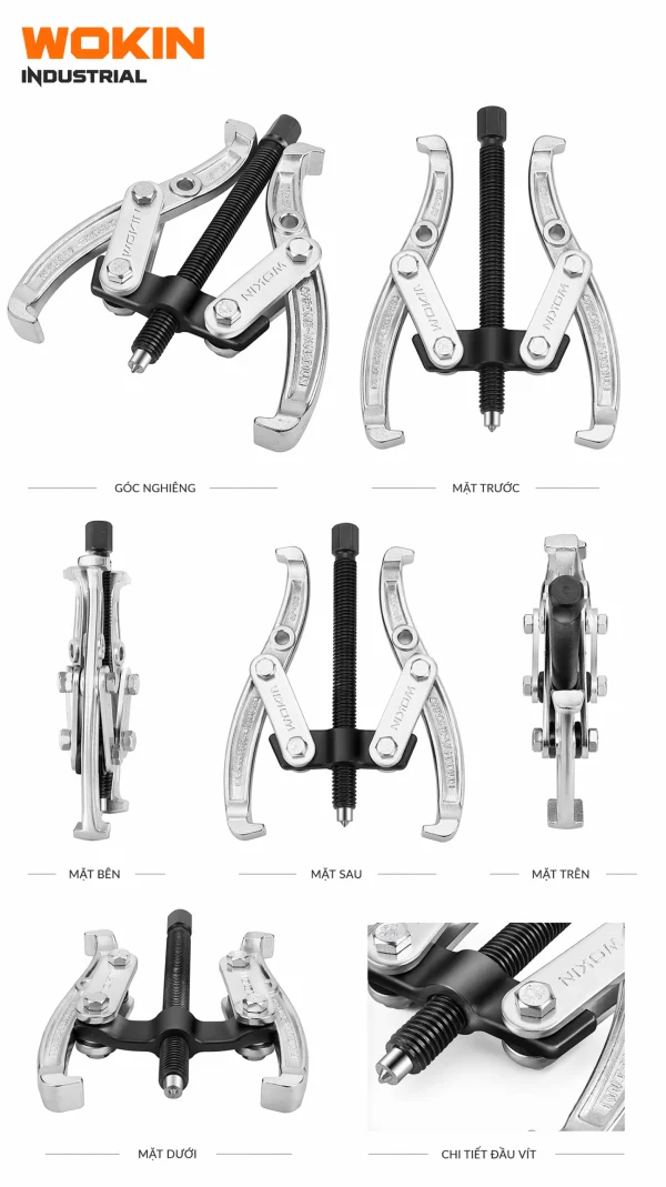 Chi tiết chấu kéo cảo 2 chấu WOKIN bằng thép CRV
