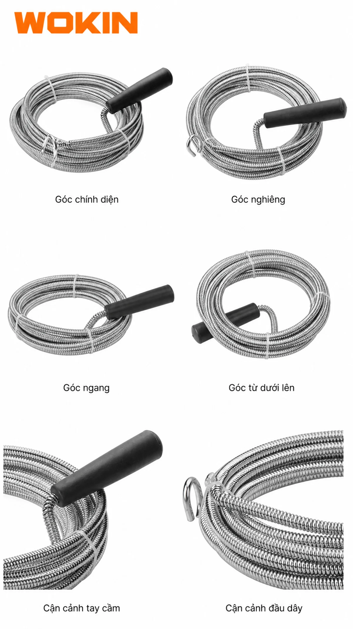 Dây thông tắc cống WOKIN 3m 5m 10m