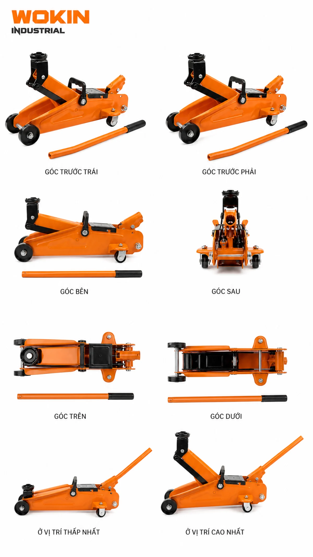 Góc nghiêng kích thủy lực WOKIN 736502 tải trọng 2 tấn