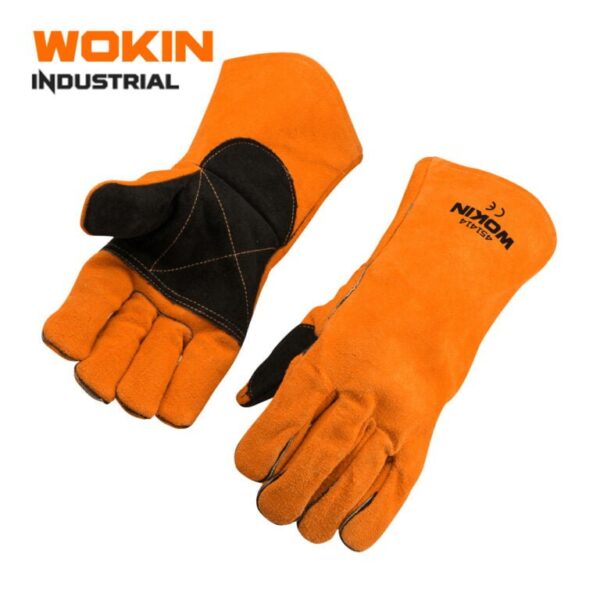 Găng tay hàn WOKIN 451414 da bò dài 14 inch chịu nhiệt