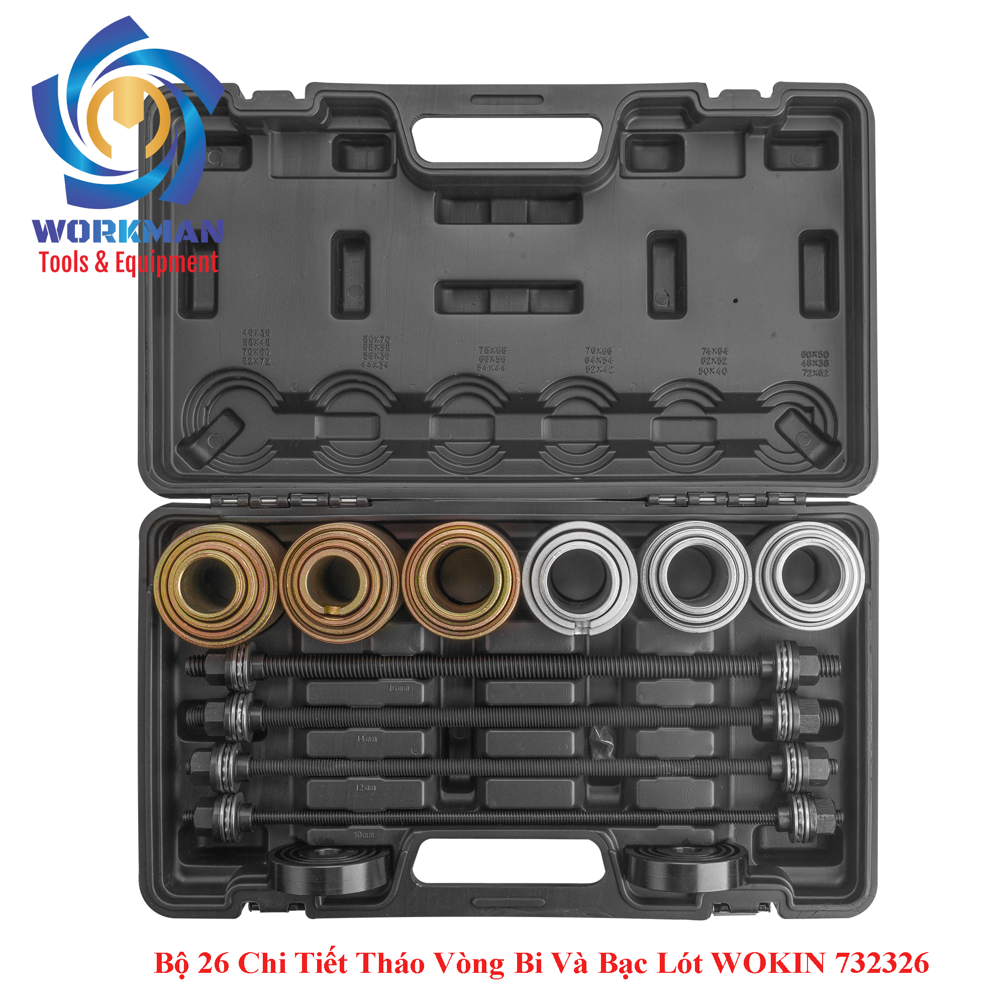 Bộ tháo vòng bi và bạc lót WOKIN 732326 26 chi tiết
