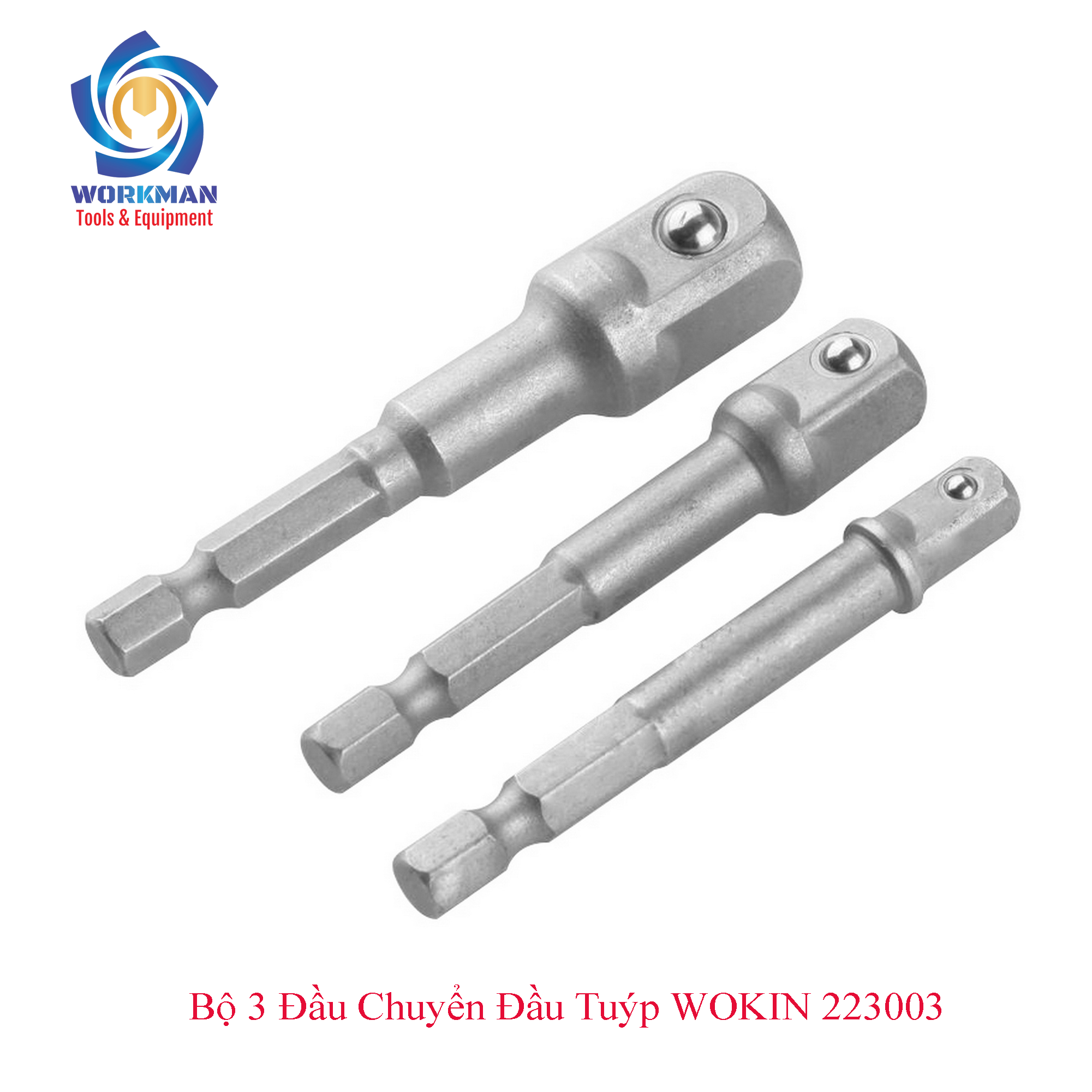 Bộ 3 đầu chuyển đầu tuýp WOKIN 223003